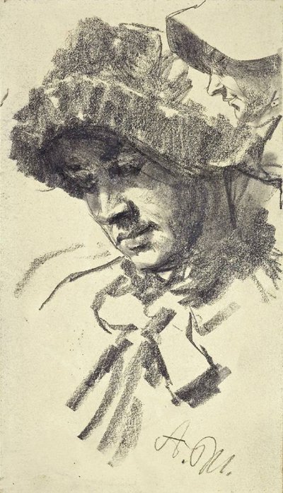 帽子の女 作： Adolph Menzel